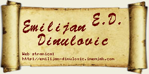 Emilijan Dinulović vizit kartica